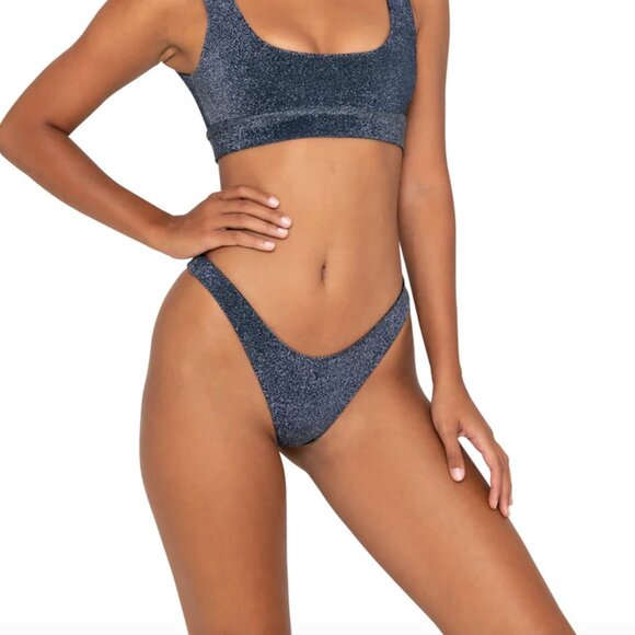 FAE Swim ZENITH Bikini Bottom - Midnight - G-String - High Cut - Minimalist - Picture 4 of 10